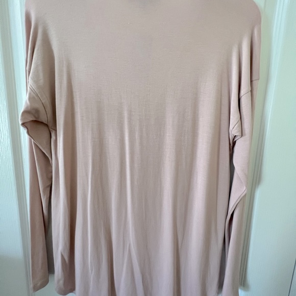 INC International Concepts Pale Mauve XS V-Neck Long Sleeve Tee Shop Top NWT - Picture 6 of 7